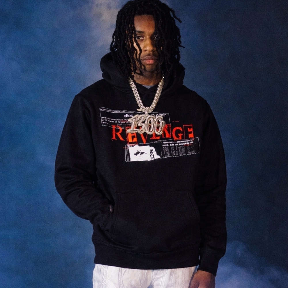 Revenge Men's Black Red Revenge serial killer Bundy Hoodie L
